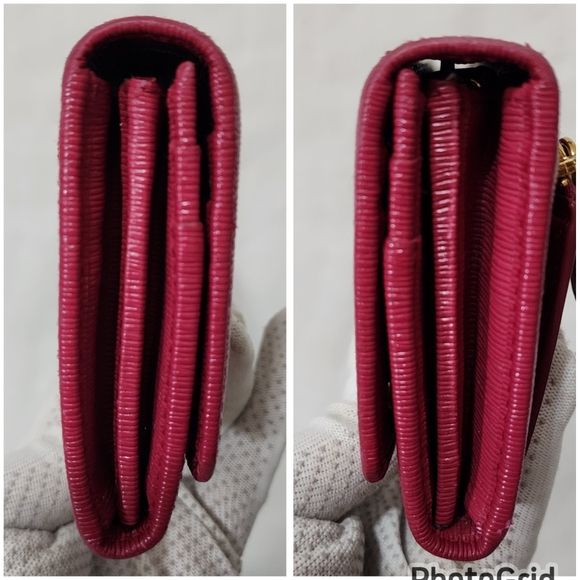 ✨🛍️ Prada Pink Saffiano Leather Wallet with Card Case - Picture 10 of 13